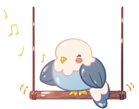 Illustration of a canary bird singing