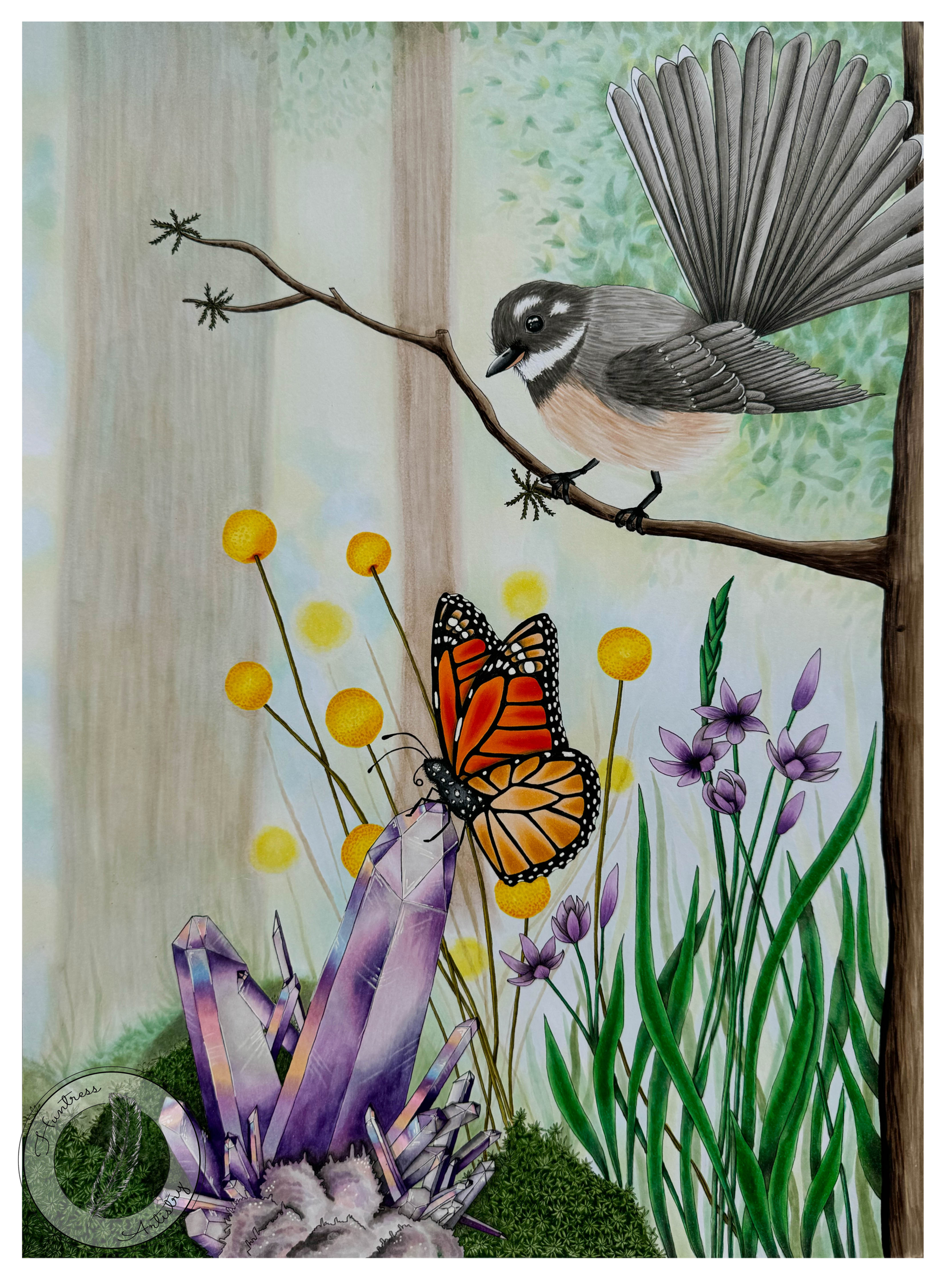 "Forest Dreaming" crystal nature print