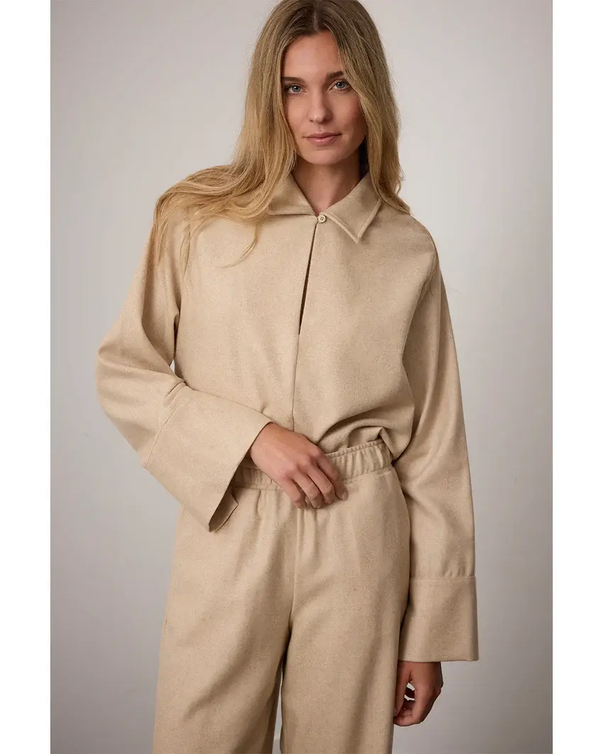 Thumbnail: Corel Nola pants wool sand