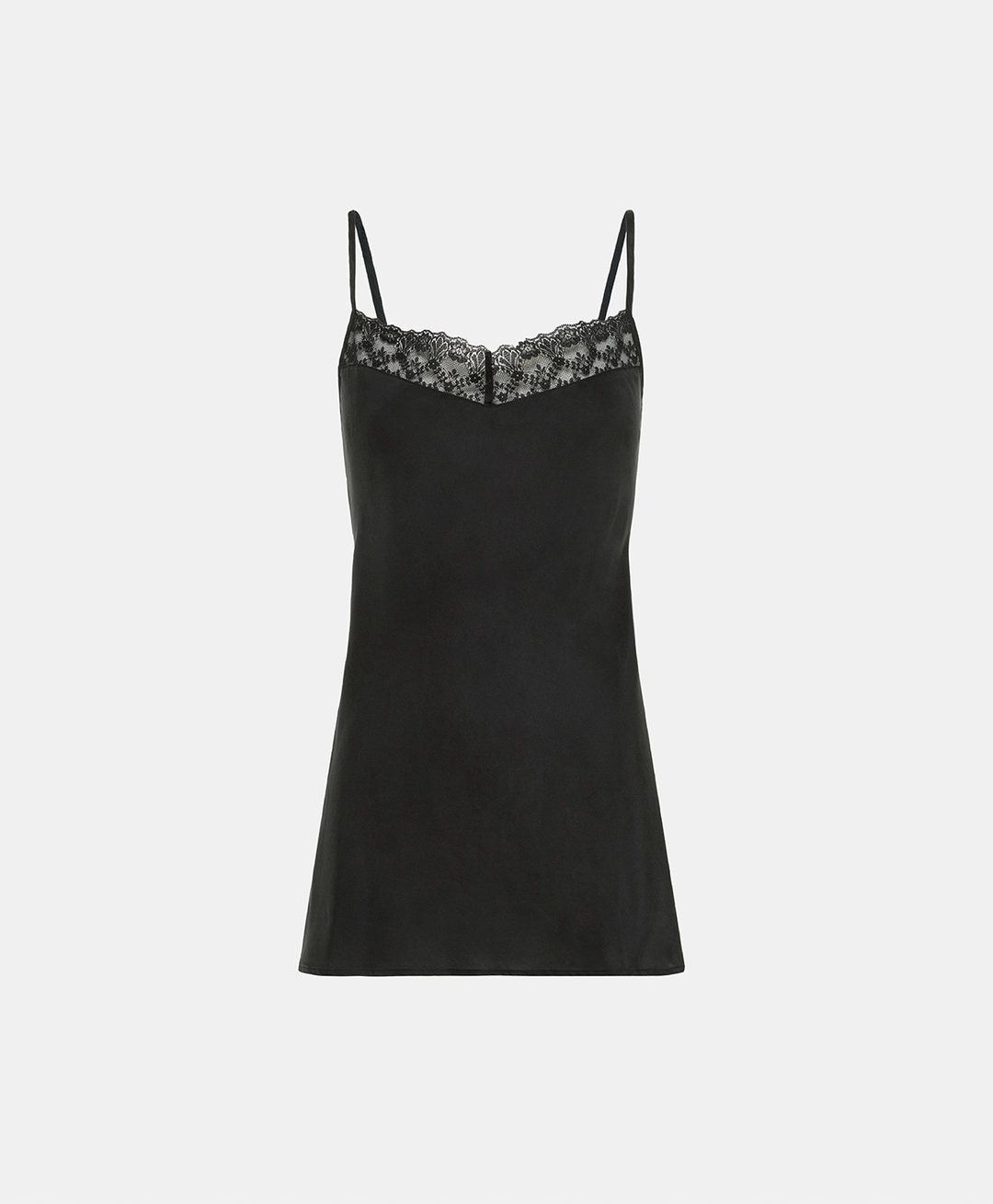 Thumbnail: Momoni PAINE TOP IN HABUTAI WITH VALENCIENNES - BLACK