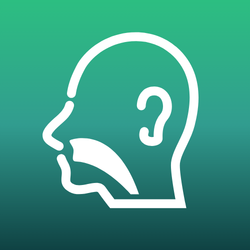 Head profile with visible nose, mouth, and ear – representing ENT (ear, nose, throat) care.