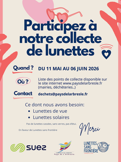 Collecte solidaire de lunettes