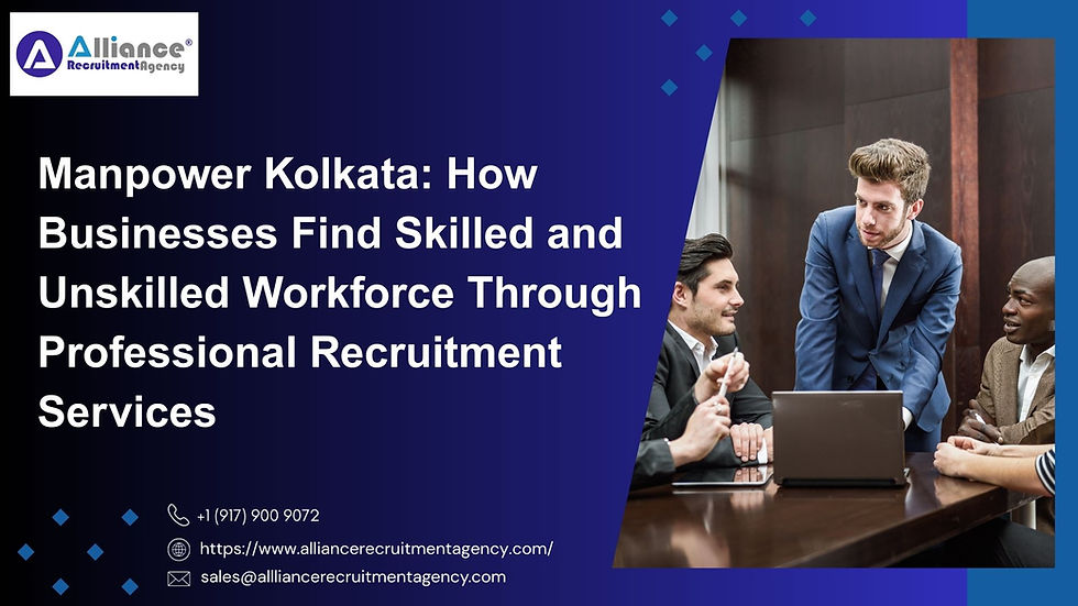 Manpower Kolkata: How Businesses Find Skilled and Unskilled Workforce Through Professional Recruitment Services