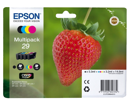 EPSON XP-342 Färgpatron 4-färger 29 Claria Home Ink