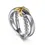 Thumbnail: 925 Sterling Silver and 14K Yellow Gold Bujukan Criss Cross Ring
