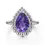 Thumbnail: 925 Sterling Sliver Bujukan Amethyst Chevron Ring