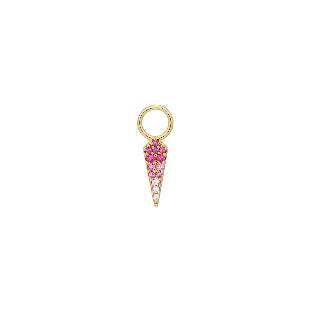 Gold Ombré Pink Earring Charm