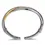 Thumbnail: 925 Sterling Silver and 14K Yellow Gold Bujukan Multiple Row Bangle Bracelet