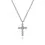 Thumbnail: 925 Sterling Silver Diamond Cross Pendant Necklace