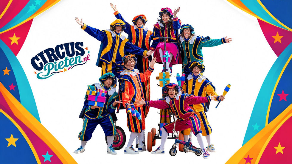Circuspieten Parade verzorgt entertainment tijdens de Sinterklaas intochten