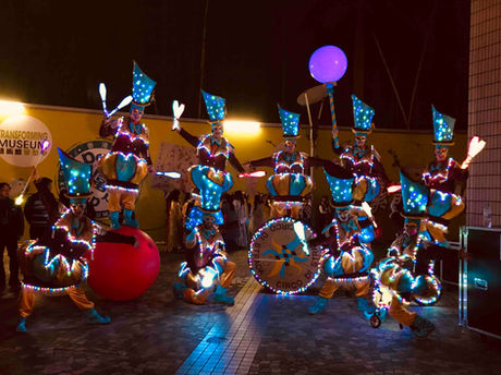 Evening parade LED artists circus