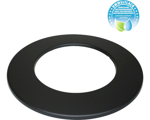 Ofenrohr Wandrosette für Ø150mm Einbrandlack schwarz