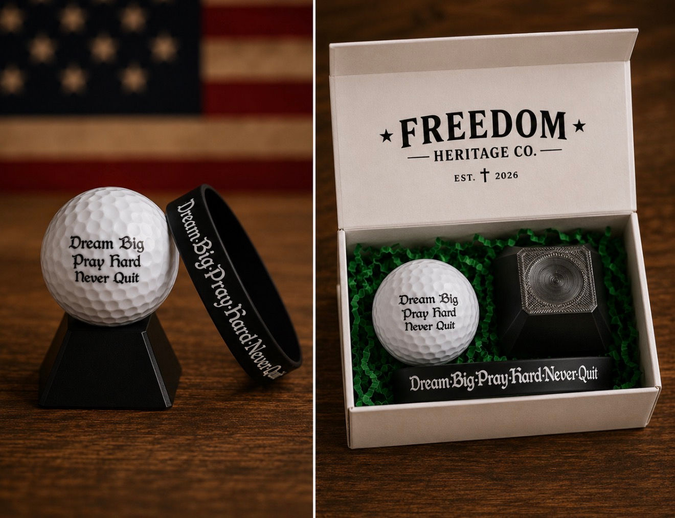 Copy of Copy of Copy of Copy of Golf Ball Display Package (Dream Big Pray Hard )