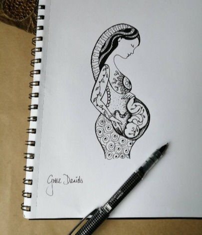 Thumbnail: Pregnancy Card, 'Soon'. Pregnancy Art, Birth Affirmation, Third Trimester