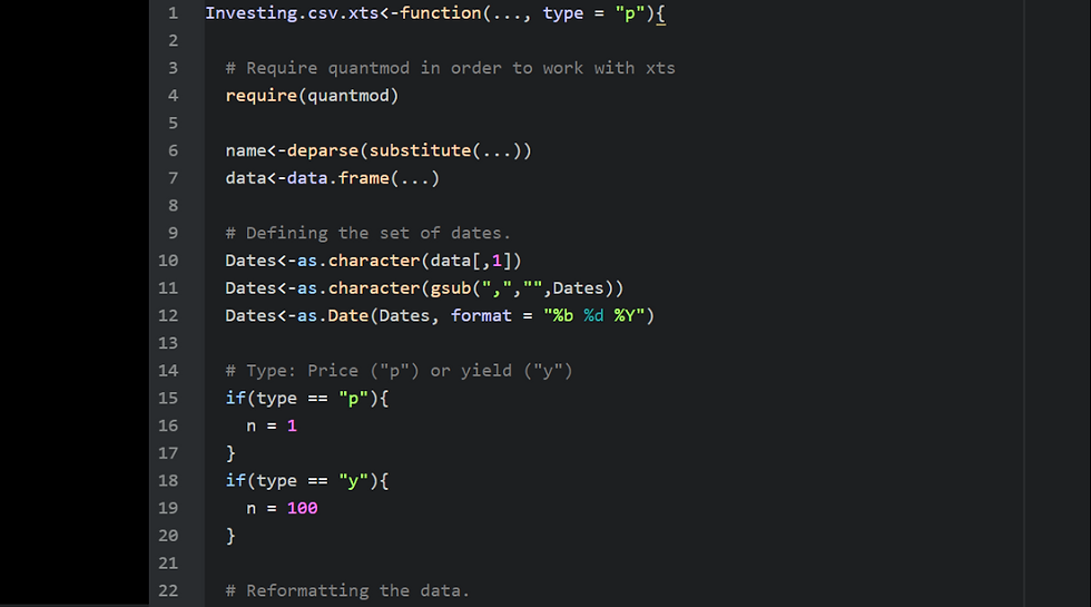 Converting csv to xts