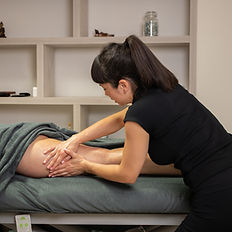 Woman massage leg