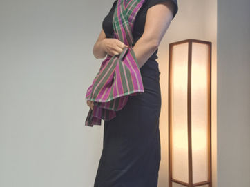 Woman with Pha Kha Ma as scarf