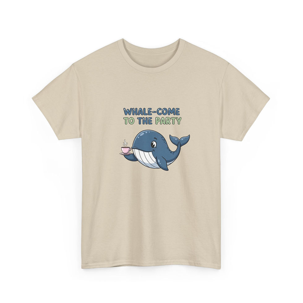 Thumbnail: Whale-Come to the Party Tee — Cute Whale Birthday Party T-Shirt