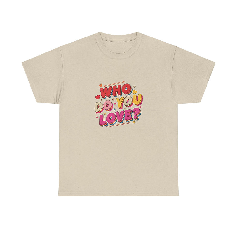 Thumbnail: Who Do You Love? Graphic Tee — Retro Pop Valentine T-Shirt
