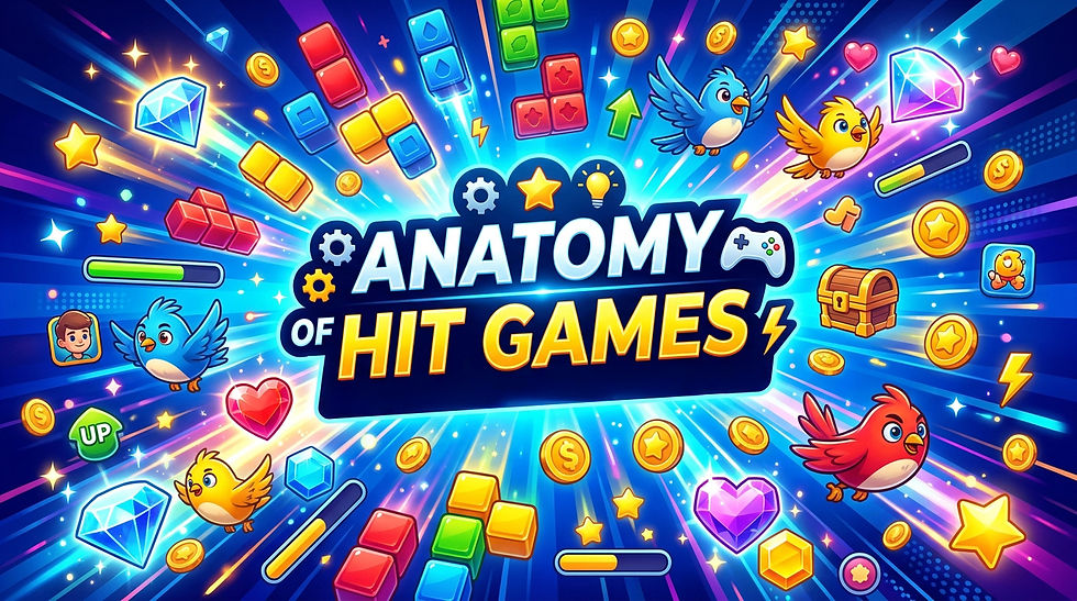 Anatomy of Hit Games: What Royal Match, Candy Crush, Angry Birds, Block Blast, Gossip Harbor and Other Blockbusters Get Right
