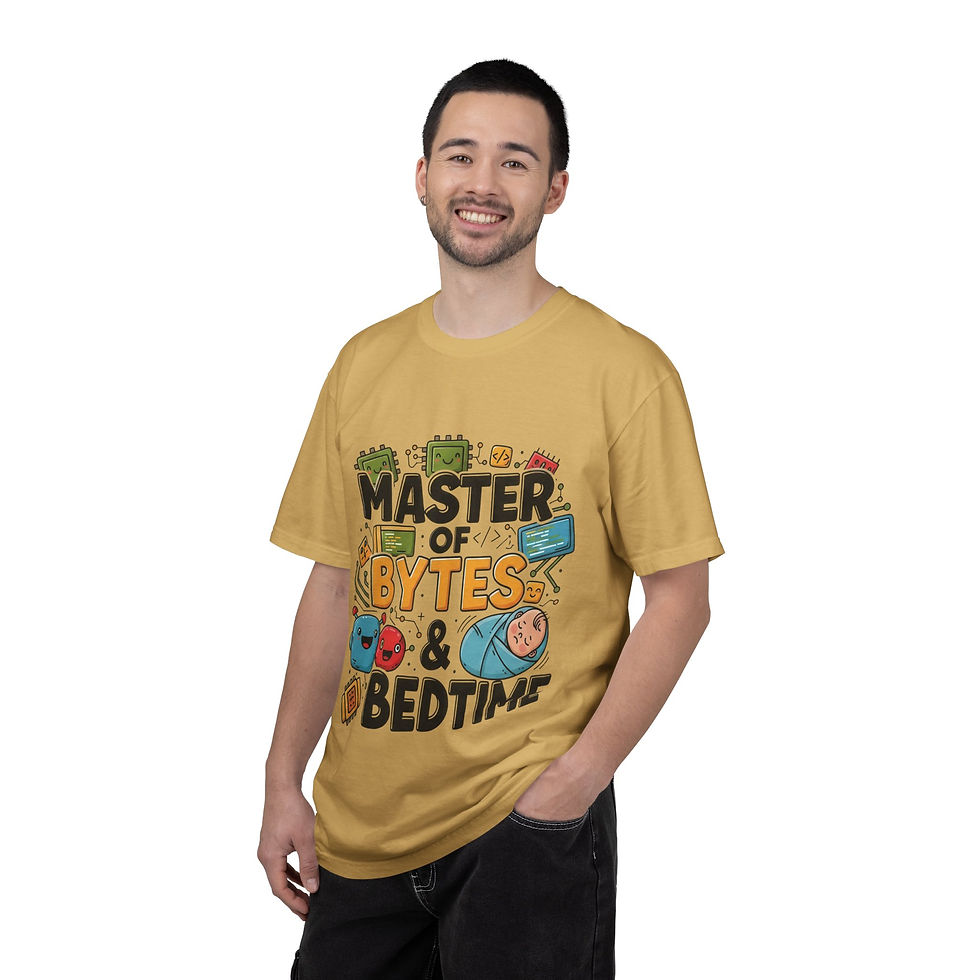Thumbnail: Master of Bytes & Bedtime T-shirt - Fun Unisex Tee for Kid