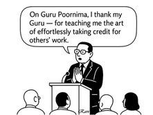 Guruji Teaching Credit Stealing Cartoon