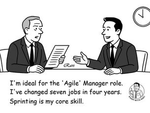 Job Hopping Interview Cartoon: Rebranding the Resume