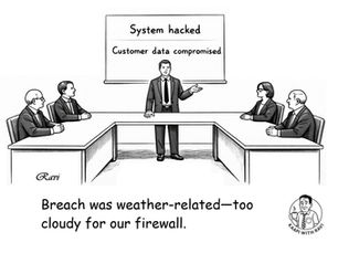 Corporate Data Breach Cartoon: The Absurdity of Modern IT Excuses