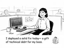 Hotfix Patch Satire Cartoon: The Ultimate Parting Gift