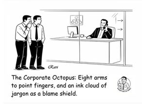Corporate Octopus Cartoon