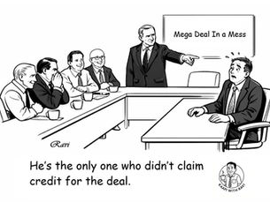 Office Scapegoating Cartoon: No Credit, All Blame