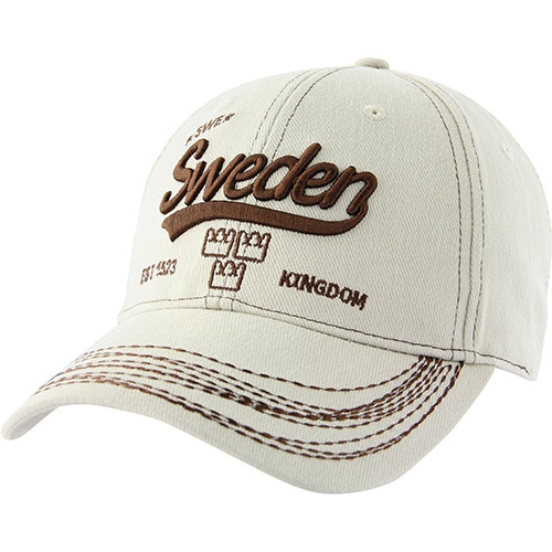 Nordic Souvenir Cap Sweden Kingdom Beige fiskestore