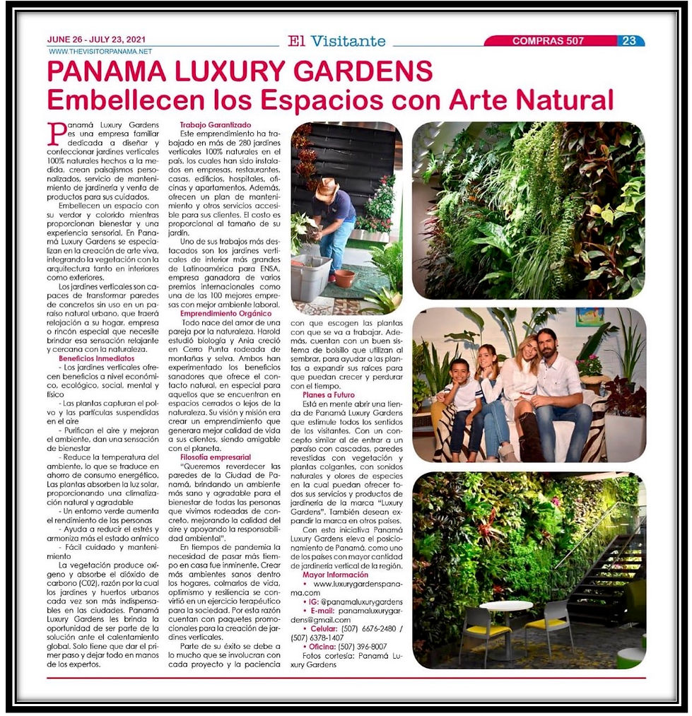 articulo revista el Vistante LUXURY GARDENS.jpg