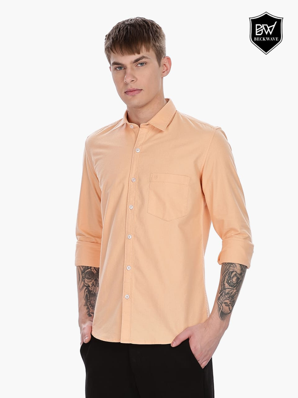 Thumbnail: Chamois Sand Regular Fit Casual Shirt