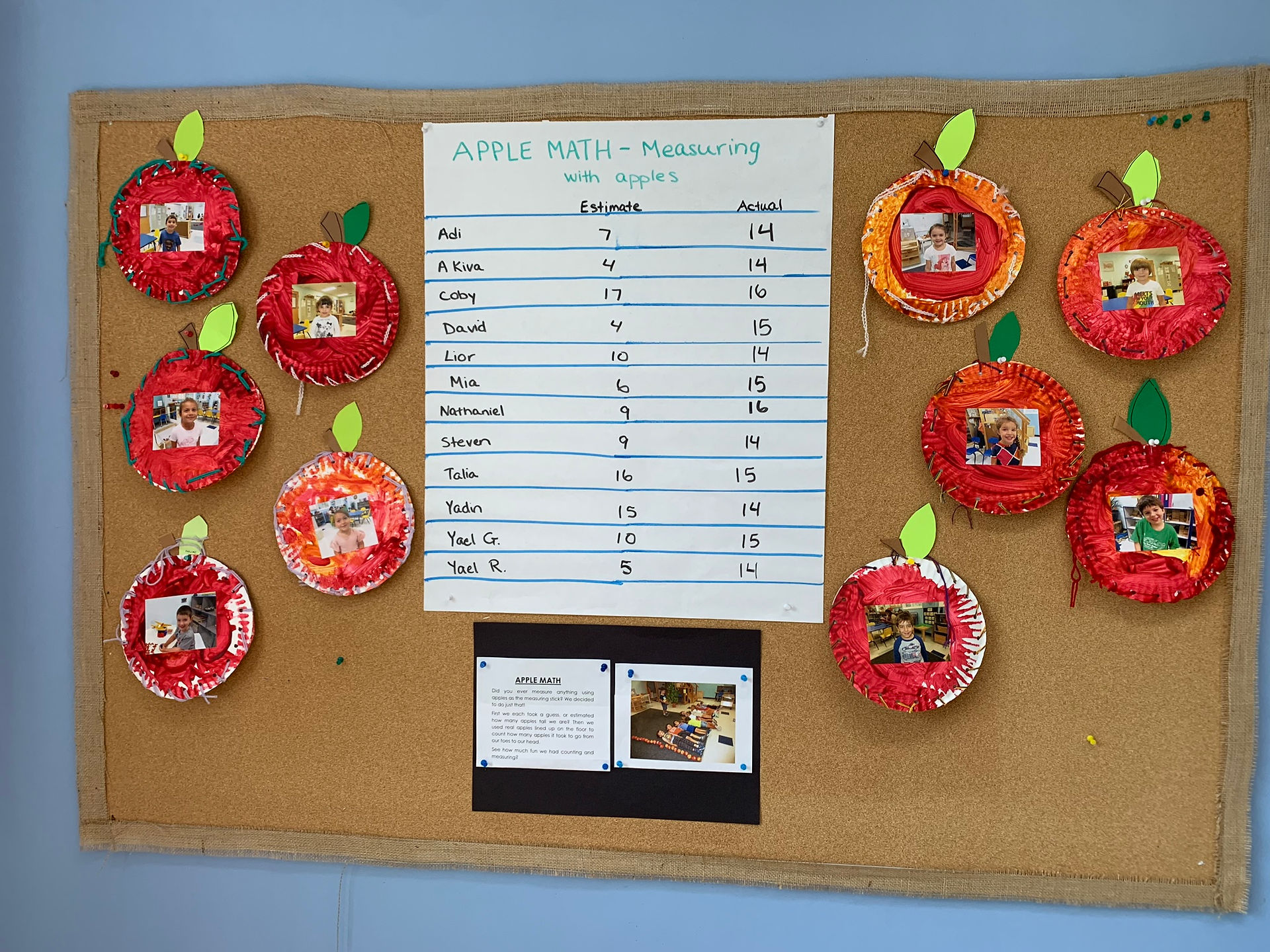 Estimating our height in apples