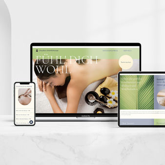 Übersicht Webdesign für Massagestudio Claudia's Wohlfühloase