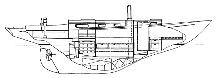 Taillefer, profil de coque et aménagement