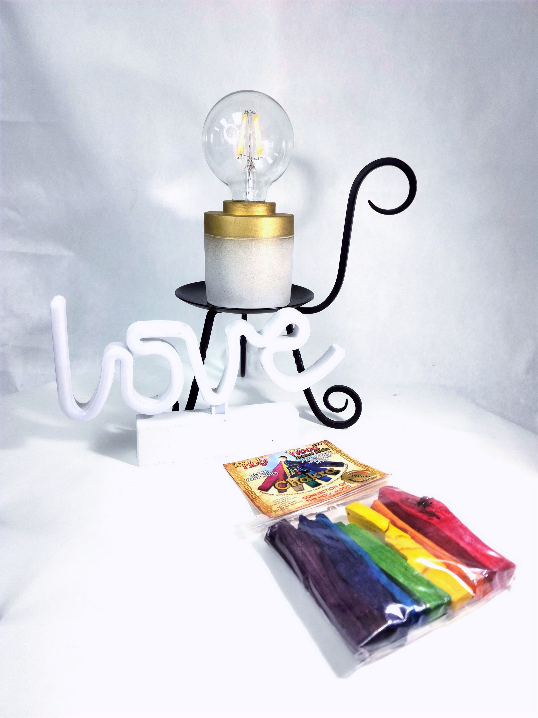 Love & List, LLC 7 Chakras Palo Santo Set Painted by Peruvian Flowers