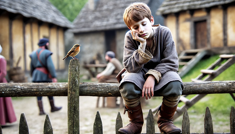 A boy and a bird