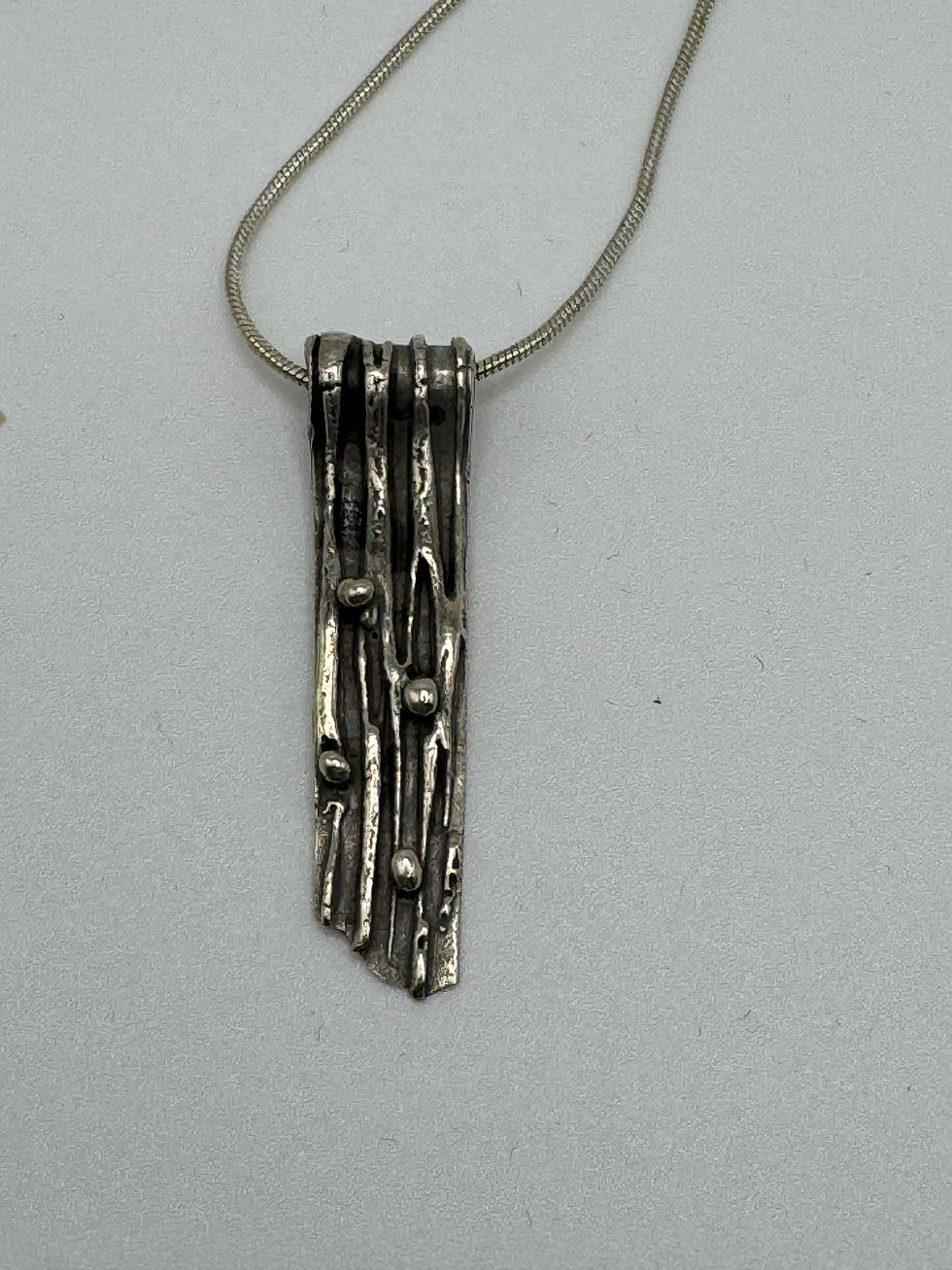 River Texture antiqued drop pendant