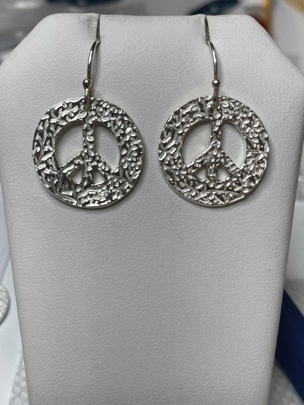 Vine Texture Peace earrings