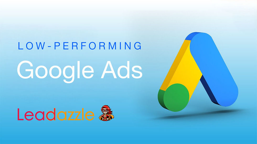 Low-Performing Google Ads - what to do