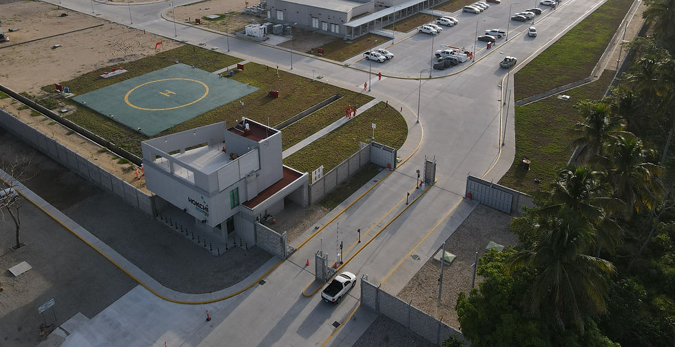 Perimeter wall, main gate or sequential double-gate (airlock) access. The physical security layer that the master plan has to integrate.