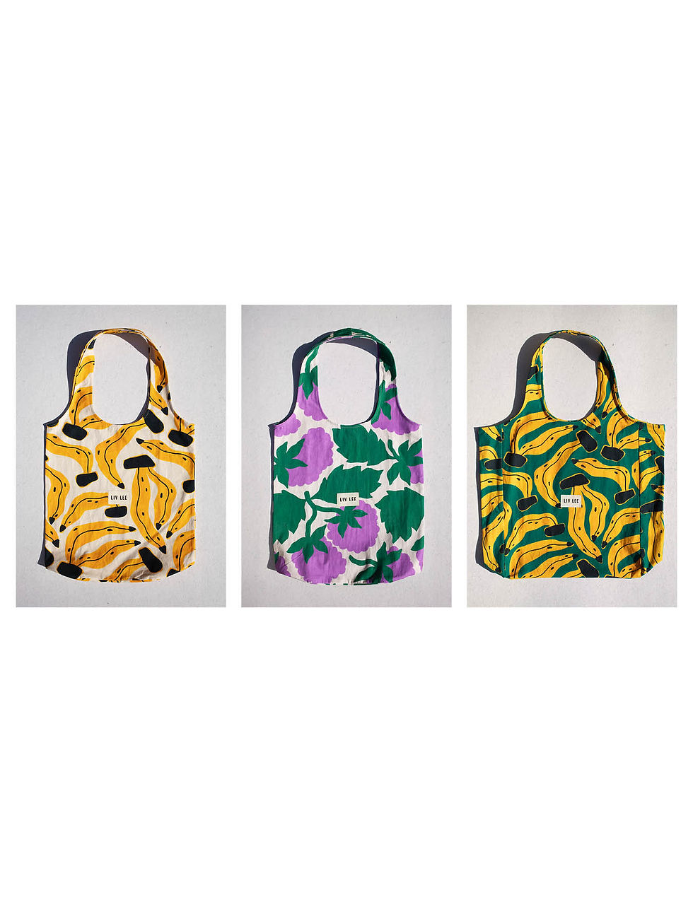 Thumbnail: Two medium and one large tote-ish bags