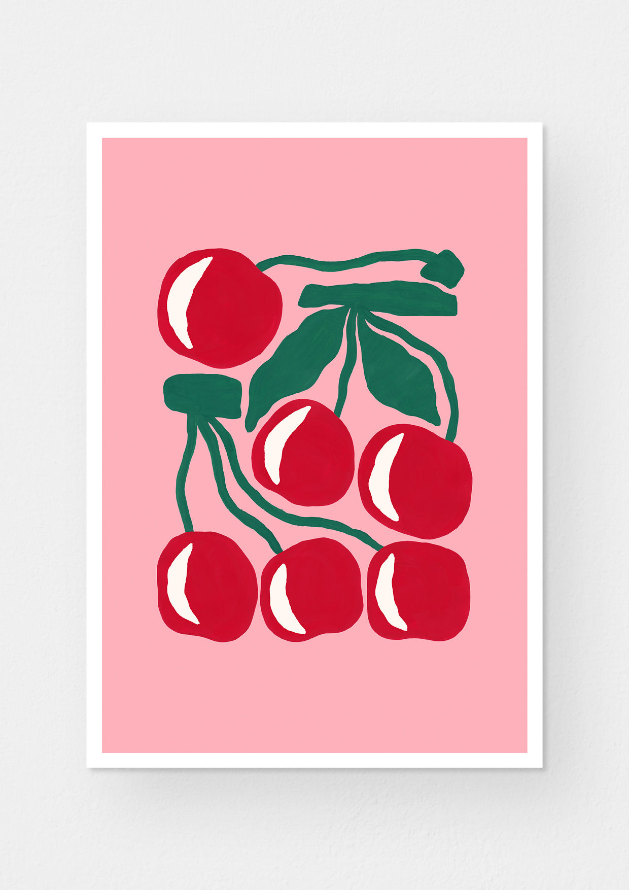 Cherries (pink) – fine art print