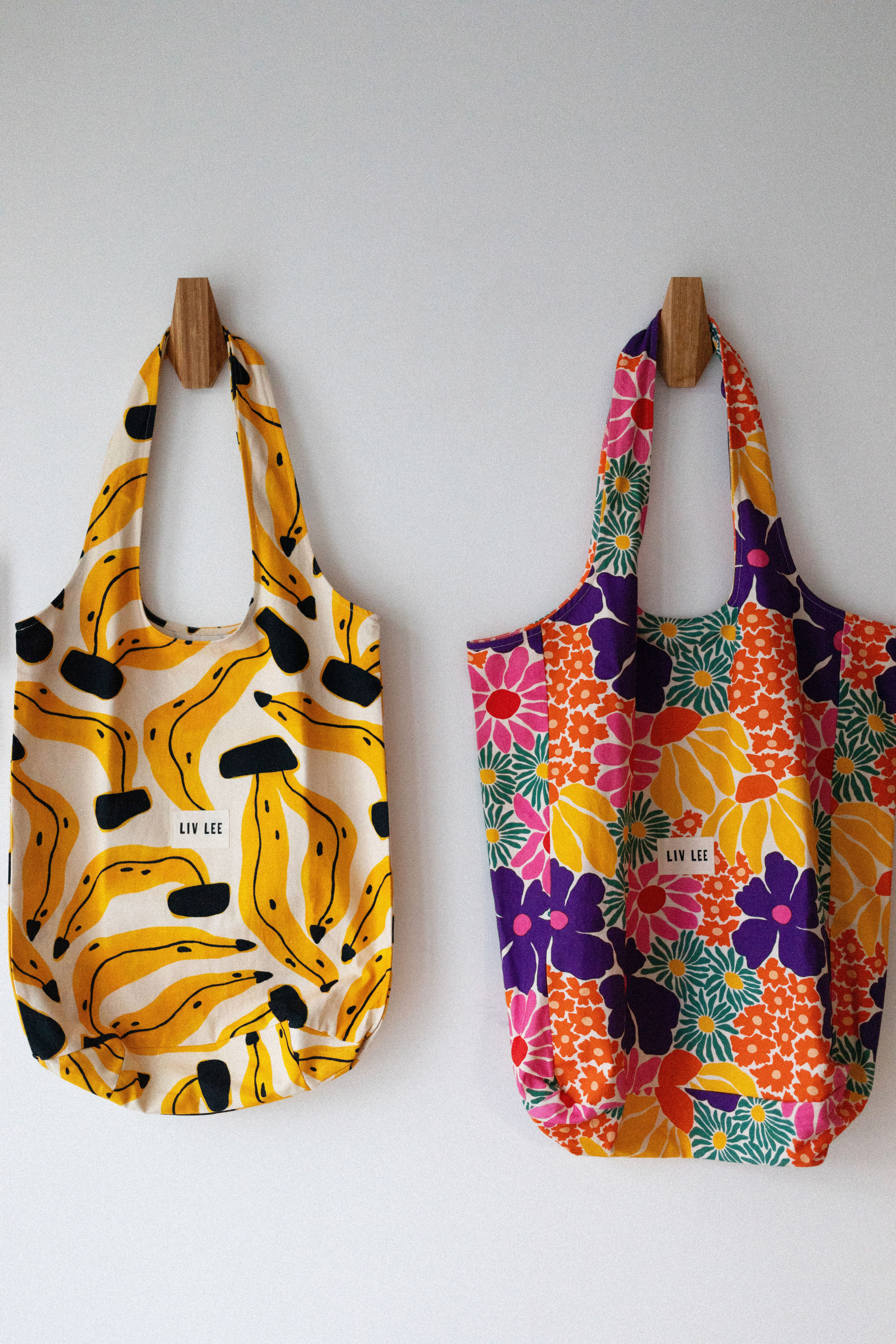 One medium and one large tote-ish bags