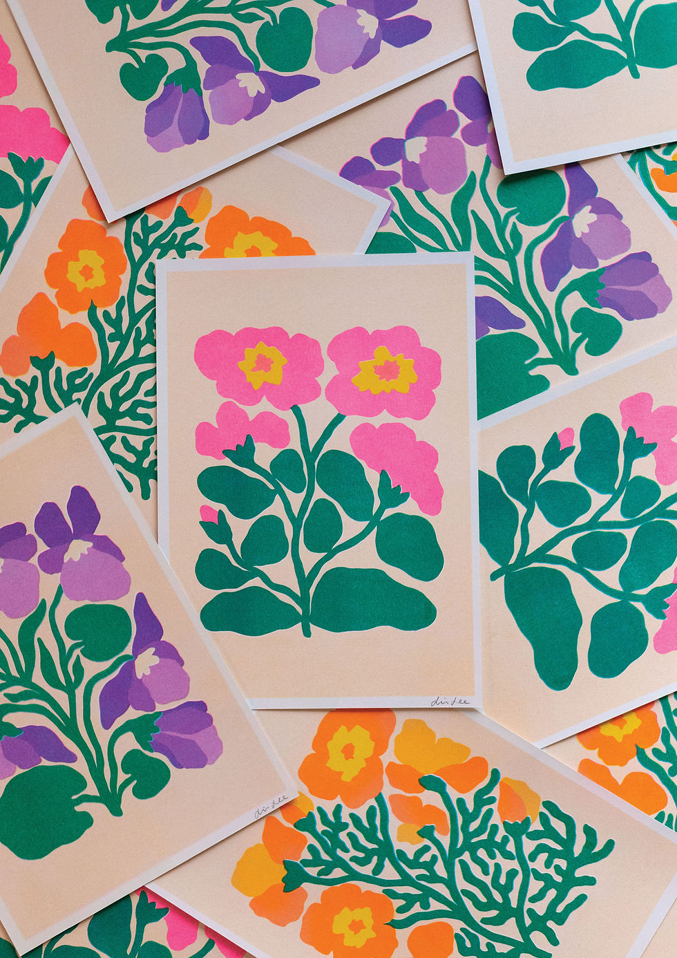 Miniature : Wild Rose riso print – A4