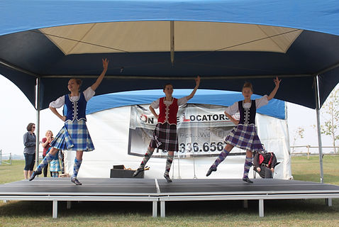 Highland Dancers on stage at the gathering