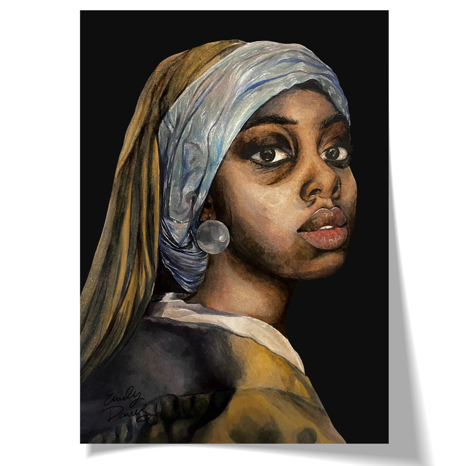 Girl with a Pearl Earring Reimagined (2021) – Giclee Print