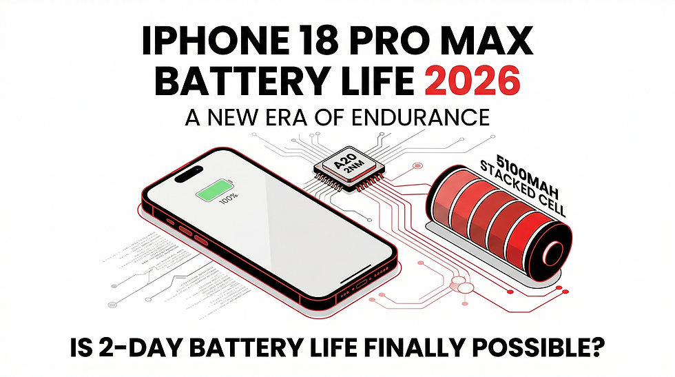 iPhone 18 Pro Max Battery Life 2026